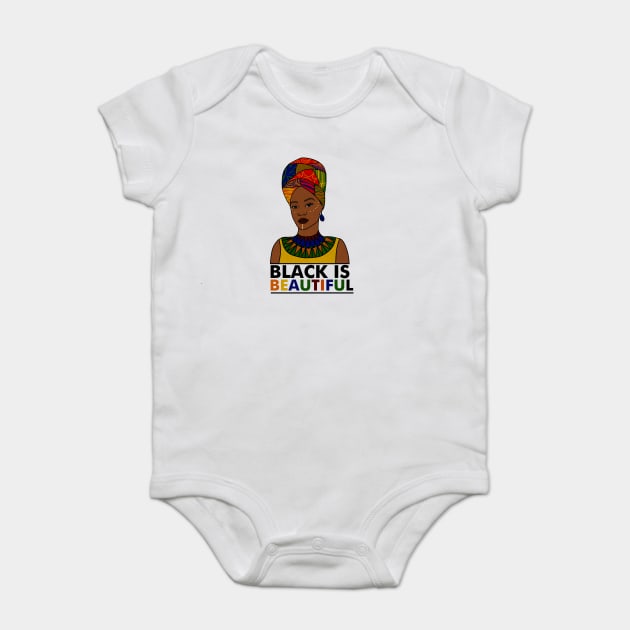 Black is Beautiful, African Pride Baby Bodysuit by logiamerch